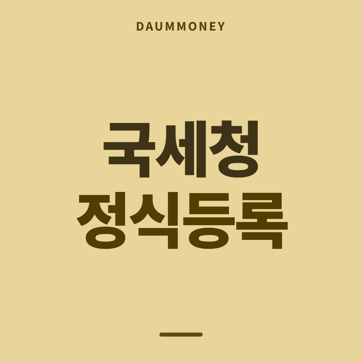 국세청 정식등록